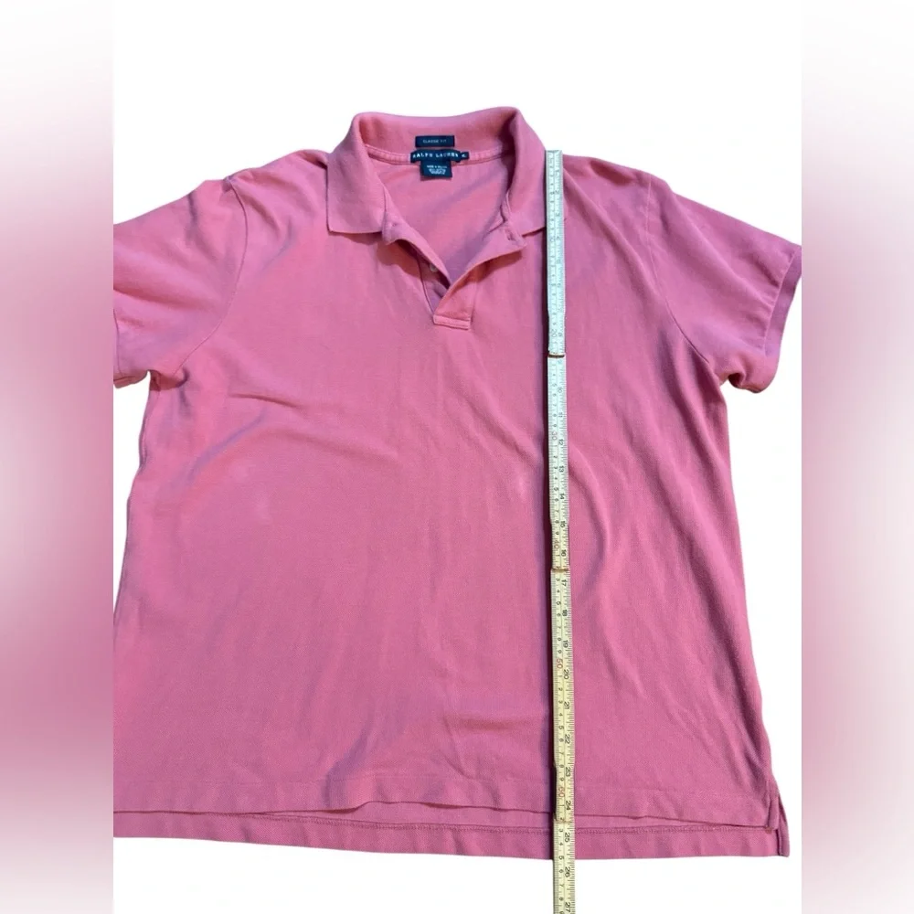 Classic Fit Ralph Lauren Men’s Polo Shirt in Pink Sz XL‎ 100% Cotton